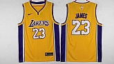 Lakers 23 Lebron James Yellow Nike Swingman Stitched NBA Jersey1,baseball caps,new era cap wholesale,wholesale hats